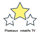 Plateaux  rotatifs TV