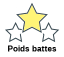 Poids battes