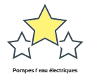 Pompes ŕ eau électriques