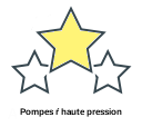 Pompes ŕ haute pression