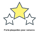 Porte-plaquettes pour rainures