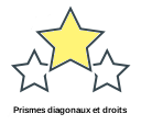 Prismes diagonaux et droits