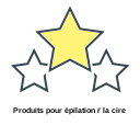 Produits pour épilation ŕ la cire