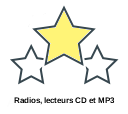 Radios, lecteurs CD et MP3