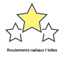 Roulements radiaux ŕ billes