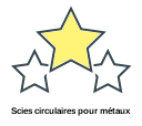 Scies circulaires pour métaux