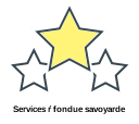 Services ŕ fondue savoyarde