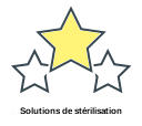 Solutions de stérilisation