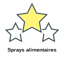 Sprays alimentaires