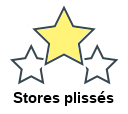 Stores plissés