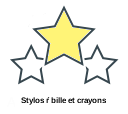 Stylos ŕ bille et crayons