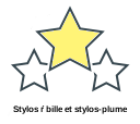 Stylos ŕ bille et stylos-plume