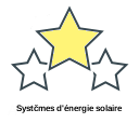 Systčmes d'énergie solaire