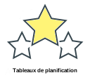 Tableaux de planification