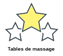 Tables de massage