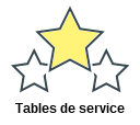 Tables de service