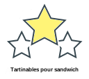 Tartinables pour sandwich