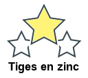 Tiges en zinc