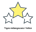 Tiges mélangeuses ŕ hélice