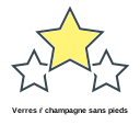 Verres ŕ champagne sans pieds