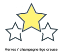 Verres ŕ champagne tige creuse